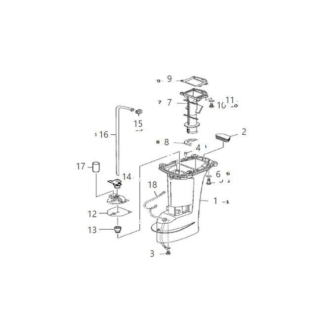 Уплотнение трубы водопроводной (подушка мотора верх) (15A-603014)